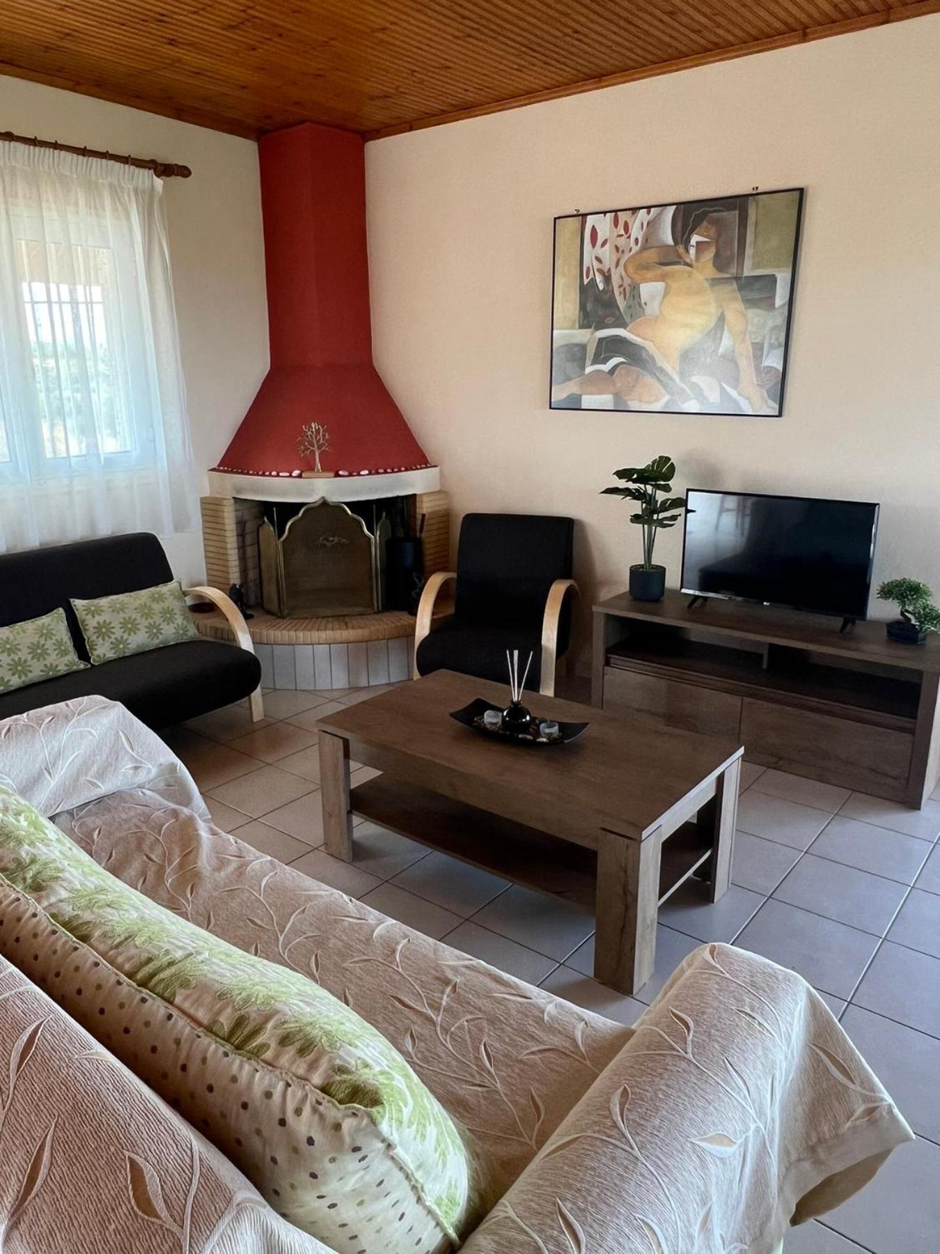 Xenia'S Seaview House Villa Paralia Avlidhos Luaran gambar
